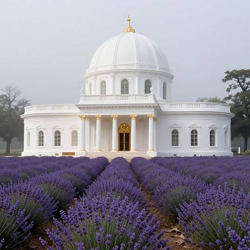 Misty Ultra-Realistic Museum Scene