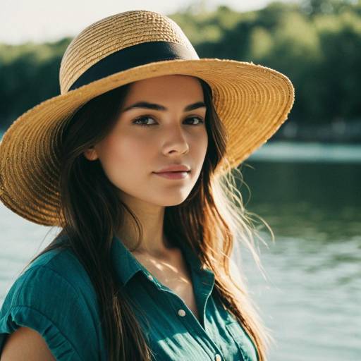 Cinematic Portrait of Young Woman Outdoors