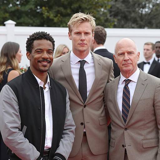 Social Gathering of Three Distinct Men