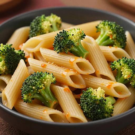 Glossy Penne Pasta with Broccoli