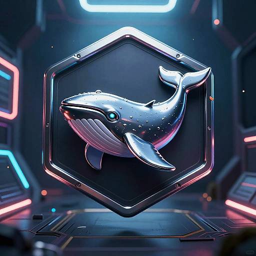 Cybernetic Whale Emblem Render