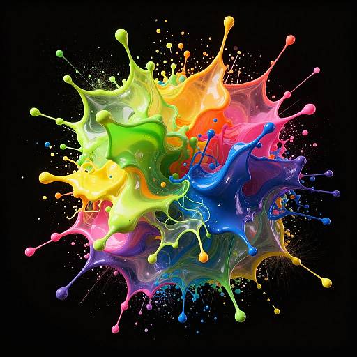 Neon Color Splash Art Explosion