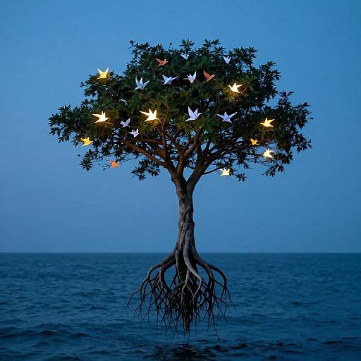 Resilient Tree Between Ocean and Sky