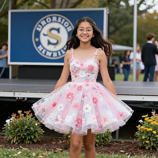 Cheerful Teen at Homecoming Parade