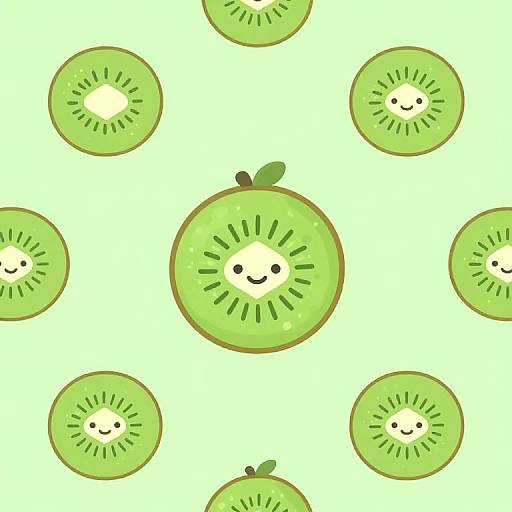 Cute Craggy Kiwi Vector Wallpaper