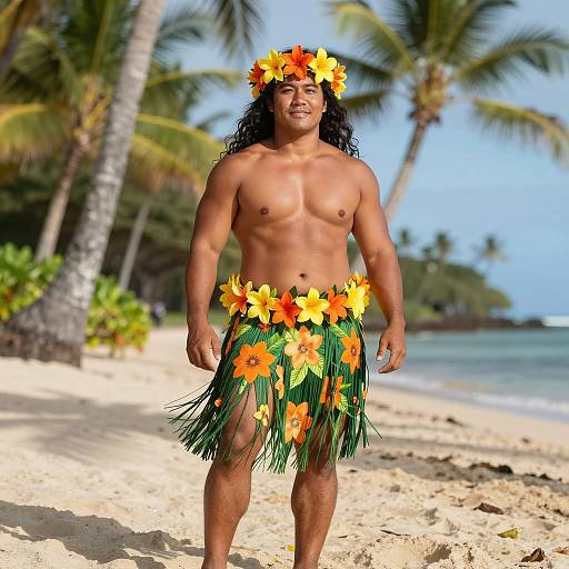 Tropical Luau Costume Photoshoot