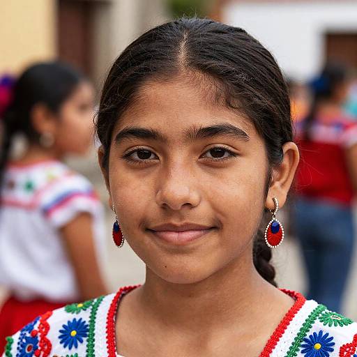 Beautiful Mexican Woman with Traditional Style