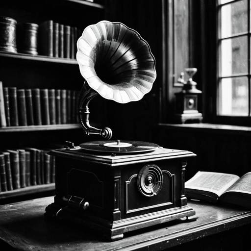 Mysterious Vintage Gramophone in Antique Shop