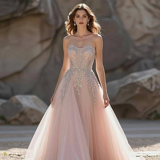 Ethereal Beauty in Pastel Pink Elegance