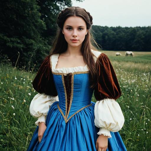Elegant Medieval Dress Portrait of a Girl