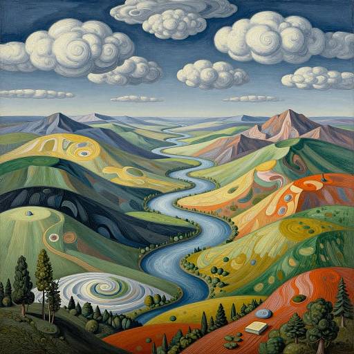 Surreal Dreamscape Inspired by Escher