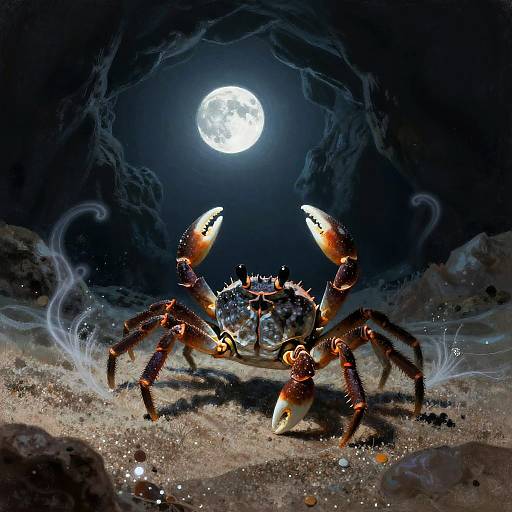 Noir Ghost Crab Swimming Scene