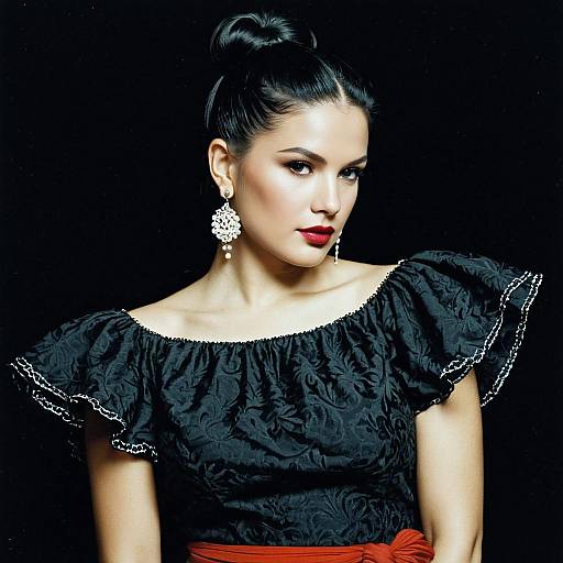 Elegant Flamenco Dress Portrait