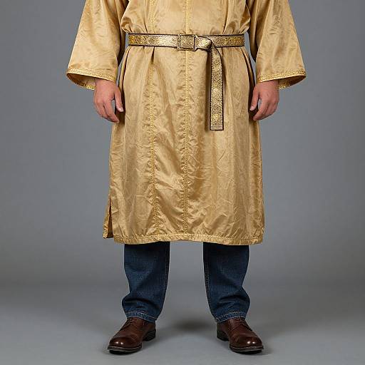 Man in Gold Robe and Jeans