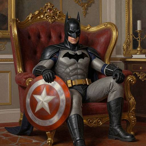 Baroque Style Batman in 8K Oil Painting
