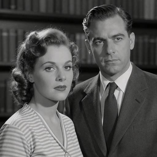 1940s Style Couple in Black and White