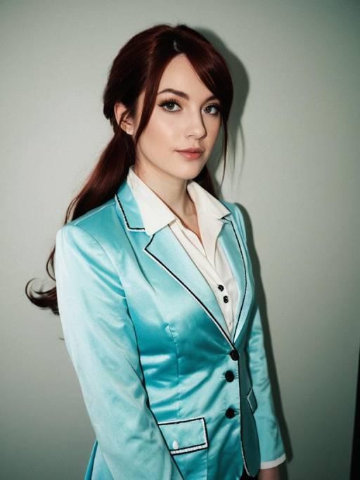 Woman in Emma Sheen Cosplay Costume