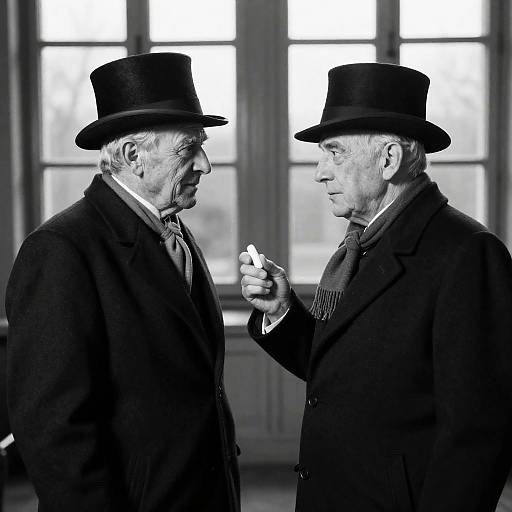 Elderly Men in Intense Conversation