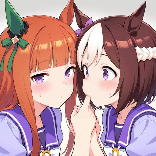 Horse Eared Girls with Colorful Hair