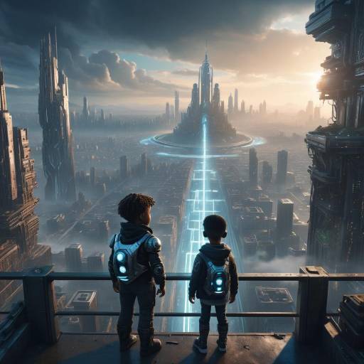Guiding AI Overlooking Dystopian Cityscape Guiding AI Overlooking Dystopian Cityscape