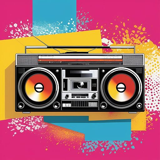 Vibrant 1970s Pop Art Mural Design