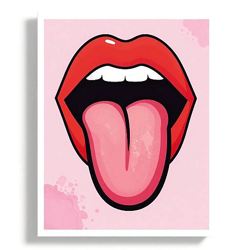 Bold Pop Art Lips Poster