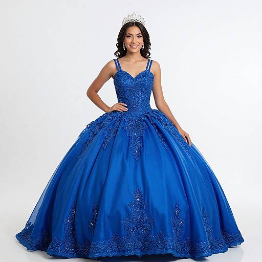 Radiant Royal Blue Quinceañera Elegance