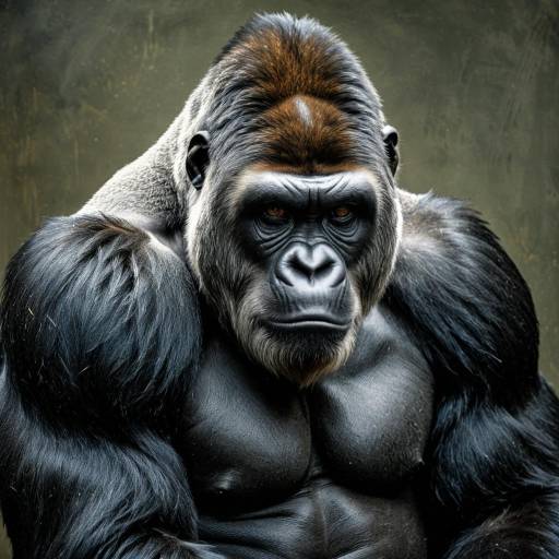 Realistic Silverback Gorilla Portrait Realistic Silverback Gorilla Portrait