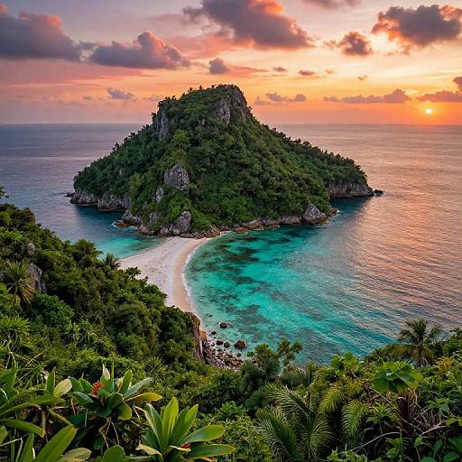 Redonda Island at Sunset
