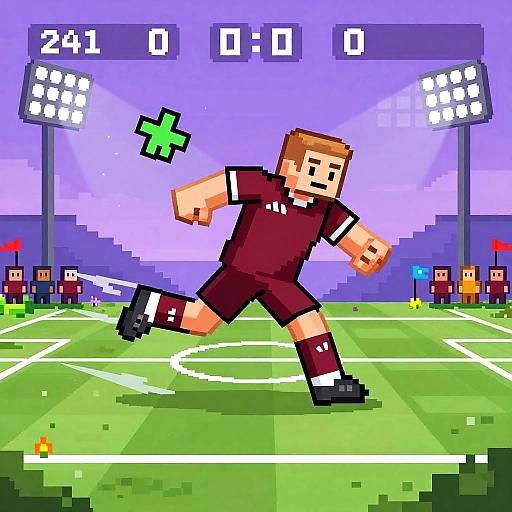 Pixel Art Kevin De Bruyne Football Scene