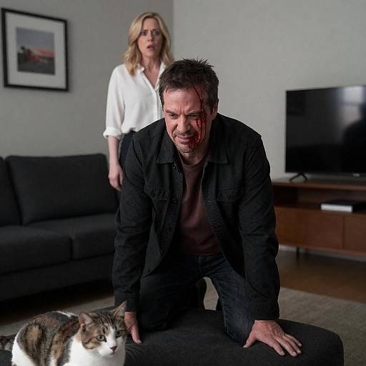 Tense Movie Scene with Dramatic Conflict