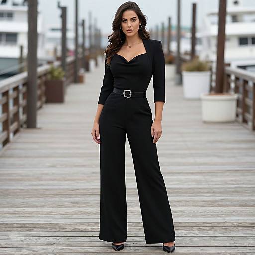 Modern Elegance in Black Jumpsuit