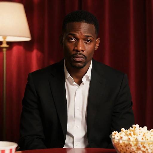 Serious Black Man in Elegant Setting