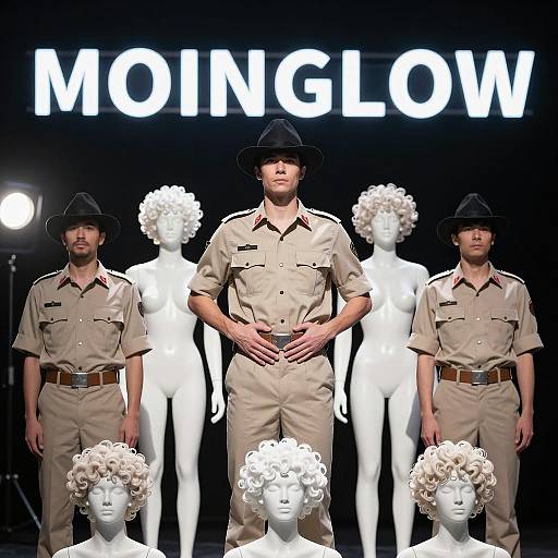 Military Styled Stage Performance with Mannequins