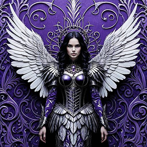Gothic Angel with Mechanical Wings