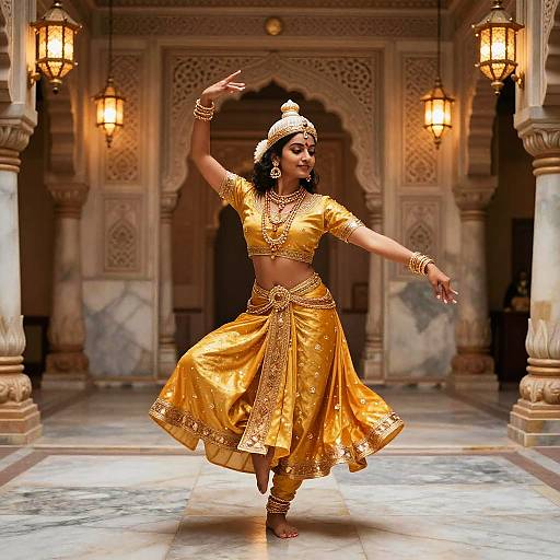 Elegant Ancient Indian Prince Dancing