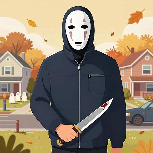 Mysterious Figure Amidst Autumn Vibes