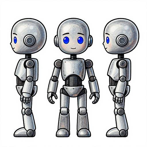 Cute Robot Child Illustration