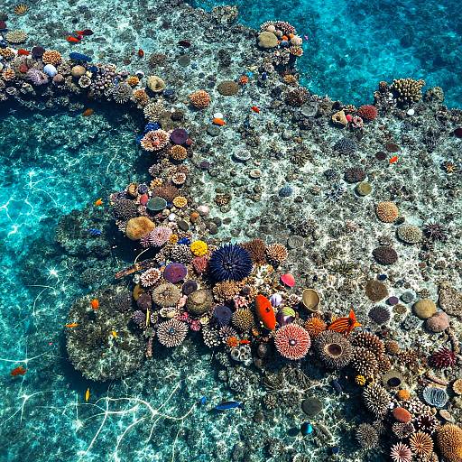 Aerial View of Vibrant Coral Reef