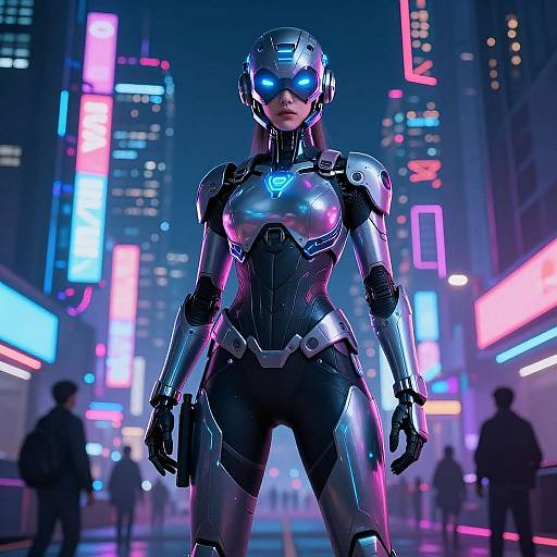 Futuristic Cybernetic Female Warrior