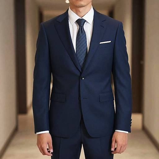 Man in Blue Suit and Tie