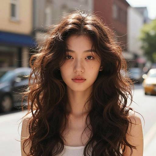 Wild Brown Curls in Urban Light