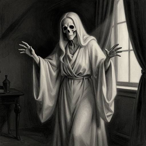 Elderly Ghostly Woman Sketch