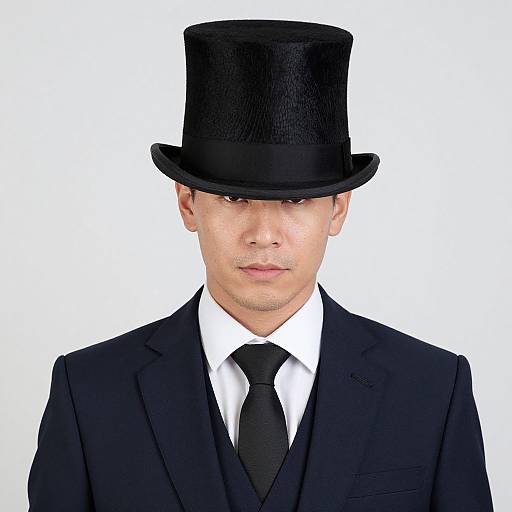 Man in Top Hat and Suit