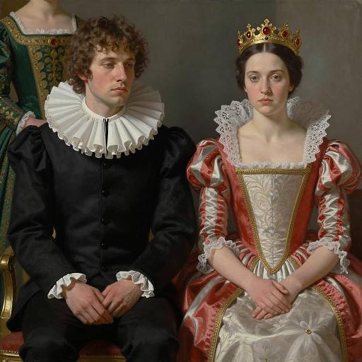 Regal Couple in Renaissance Attire