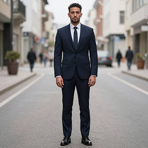 Man in Suit on Street