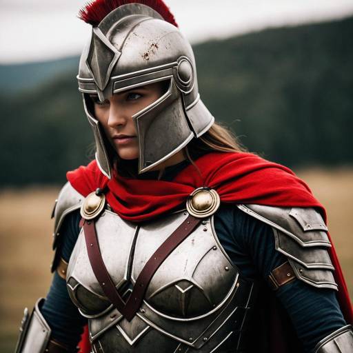 Warrior Girl in Spartan Armor