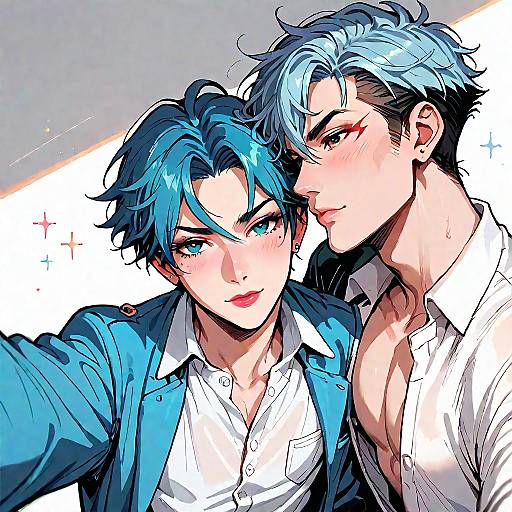 Anime Selfie of Two Boys