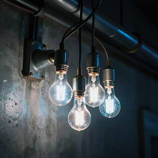 Cyberpunk Industrial Bulb Cluster