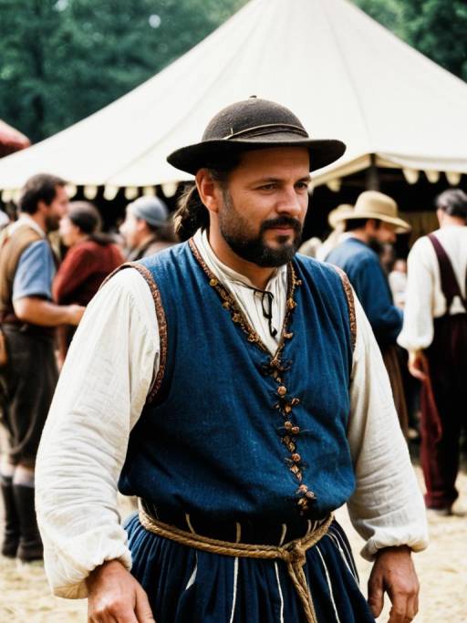 Candid Shot of Peasant at Renaissance Fair